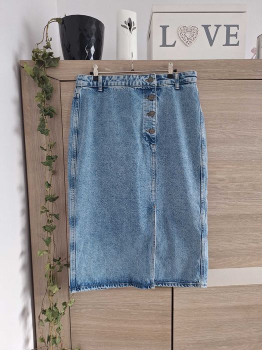 Spódnica jeansowa midi XL