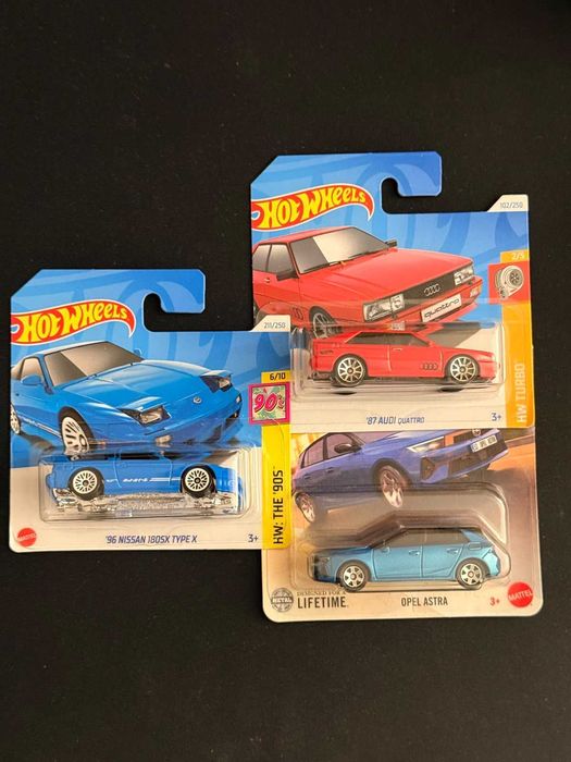 Zestaw 3 sztuk autek - Hot Wheels, Matchbox
