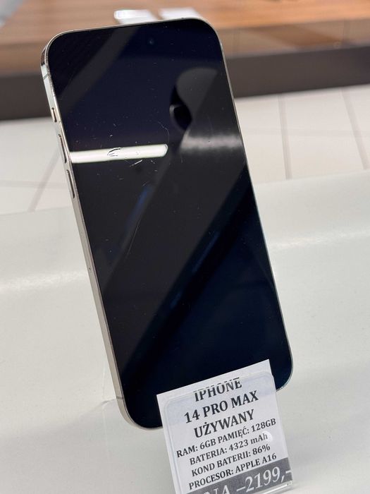 iPhone 14 PRO MAX 128GB Bat 86% Topcase Vivo *Raty 0%