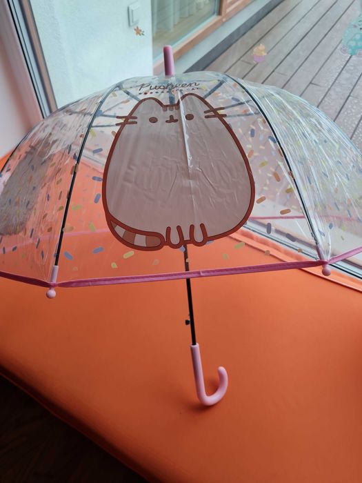 Parasol Pusheen Reserved przeźroczysty transparentny jak nowy
