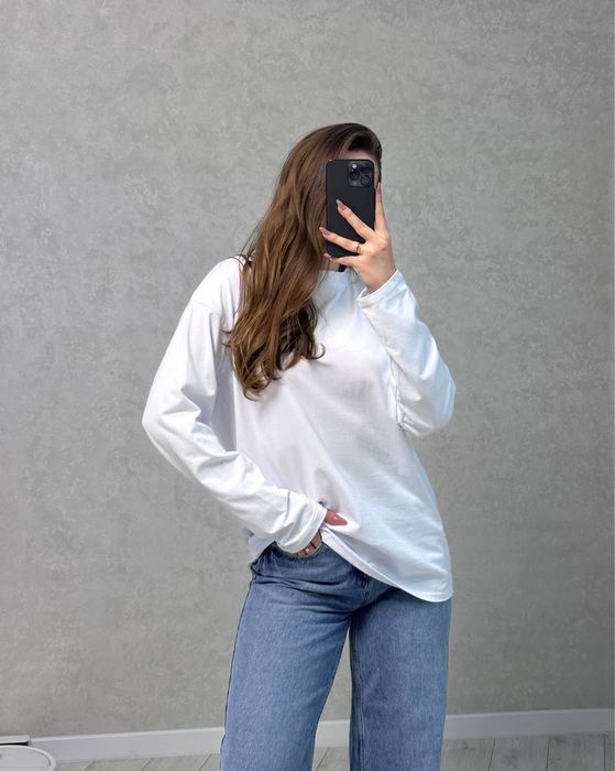 Лонгслів жіночий оверсайз новий в 4 кольорах базовий на весну