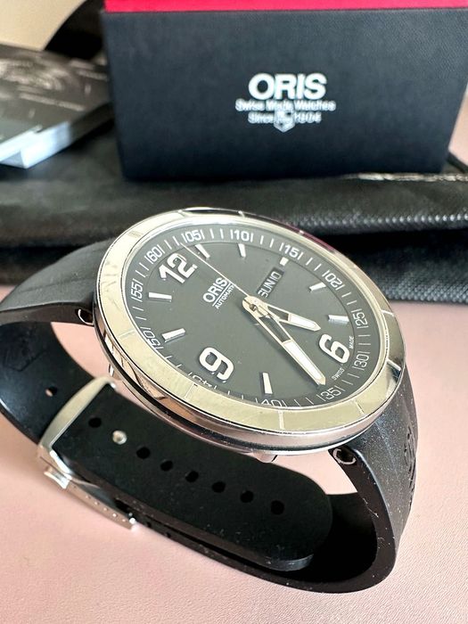 Oris TT1 Day Date (Grey Dial) – FULL SET z polskiego salonu, 1. właściciel