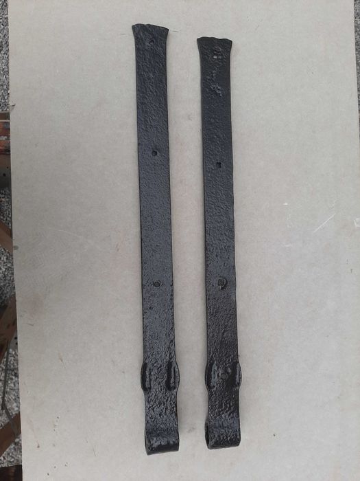 Zawiasy zabytkowe, kute, ręczna kowalska robota