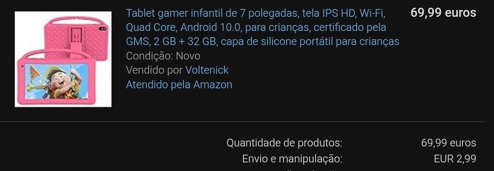 Tablet 7" Vaternick Criança