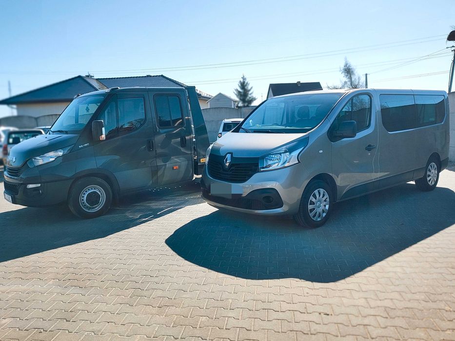 Wynajem wypożyczalnia bus 9 osobowy Renault Tafic autolaweta IVECO