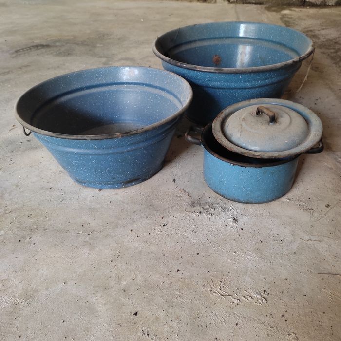 Tachos e panelas esmalte azul