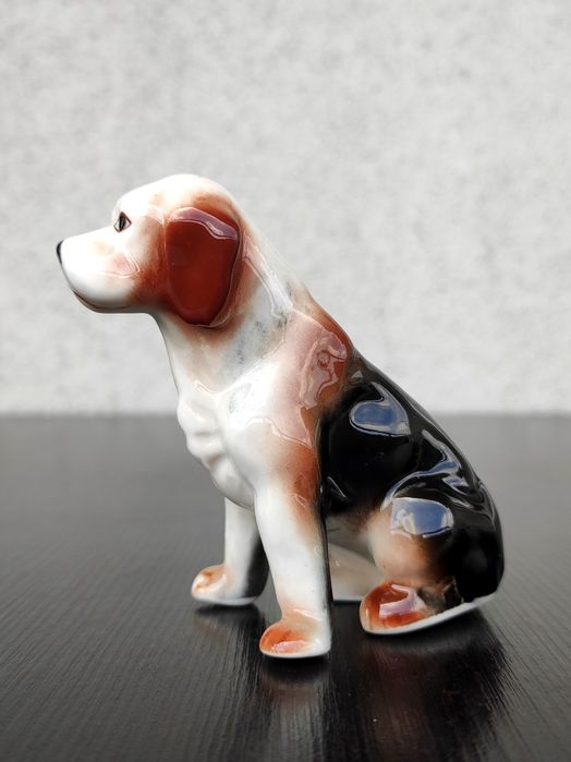 Vintage! Porcelanowa statuetka psa.