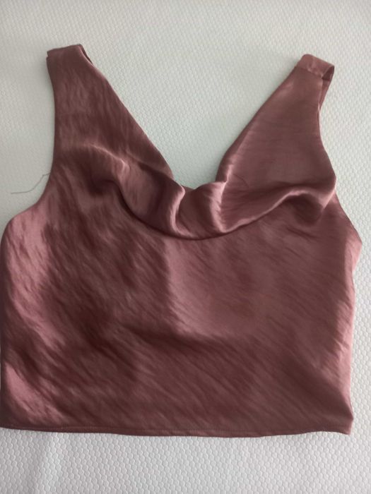Top castanho, Zara, Tam XS, NOVO (Portes incluídos)