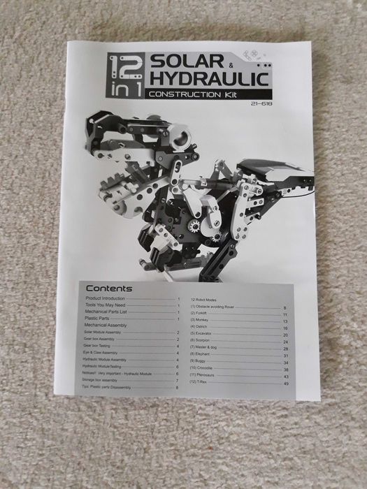 Zestaw  konstrukcyjny Solar Hydraulic 12w1 230 elementów