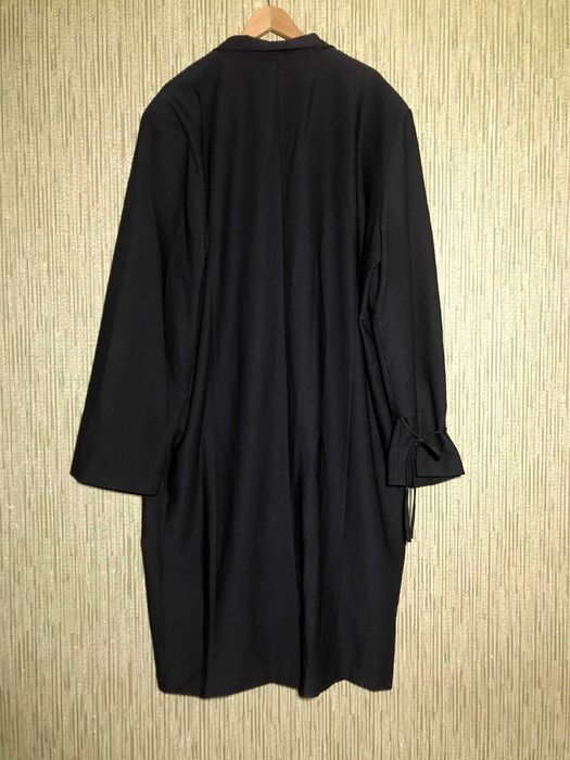 Довге чорне пальто оверсайз 60/66 розмір