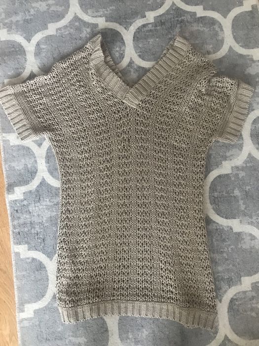 Ażurkowy, beżowy sweterek romiar S/M/L