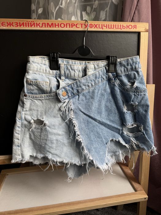 Джинсова спідниці-шорти Bershka 38р (L)