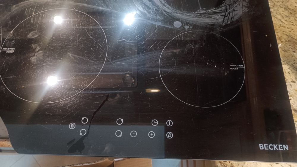 Placa vitro cerâmica indução becken para peças