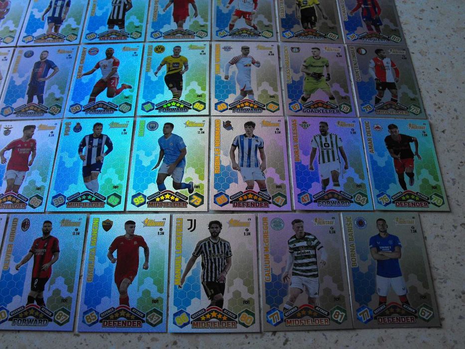 Karty topps Match Attax 2023/24, komplet kart topps HERITAGE.