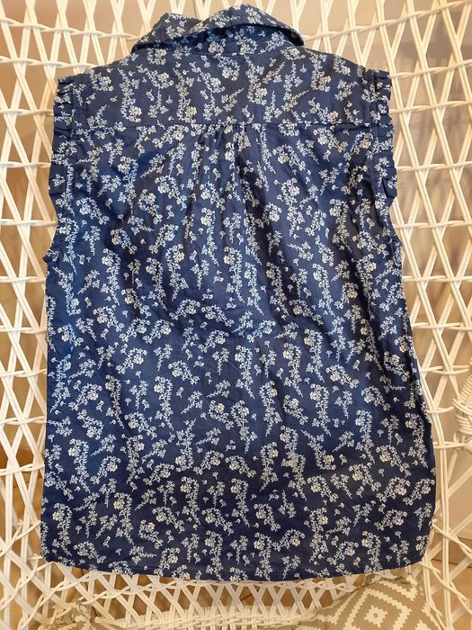 Bluzka letnia 128 niebieska koszula nowa