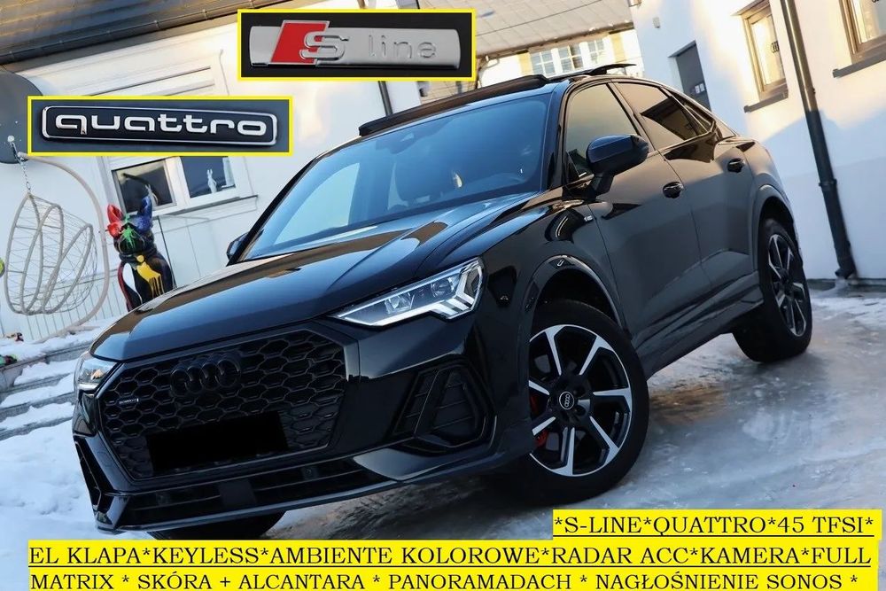 Audi Q3 Sportback *S-Line*Quattro*SONOS*Skóra+Alcantara*EL*Klapa*Ambiente*Panoramadach*