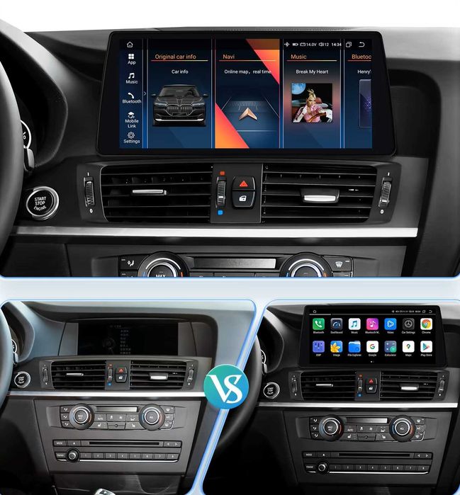 CarPlay Android Auto Radio DAB+ Android GPS WiFi 4G Nawigacja Bluetooth YouTube MP3 MP4 USB BMW X4 F26 Bose