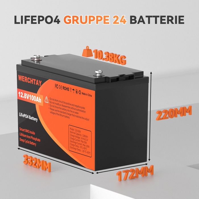 Акумулятор батарея LiFePO4 12,8V/100Ah з BMS