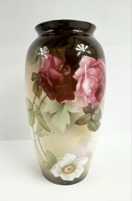 Wazon w róże Tillowitz Tułowice Prussia przedwojenna porcelana