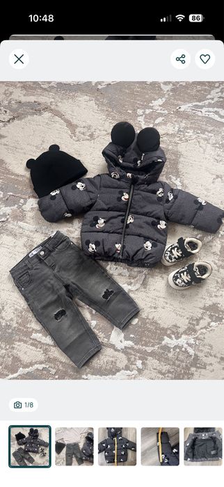 Куртка Zara 86, HM 74, безрукавка 92, комбінезон joiks, светр, джинси