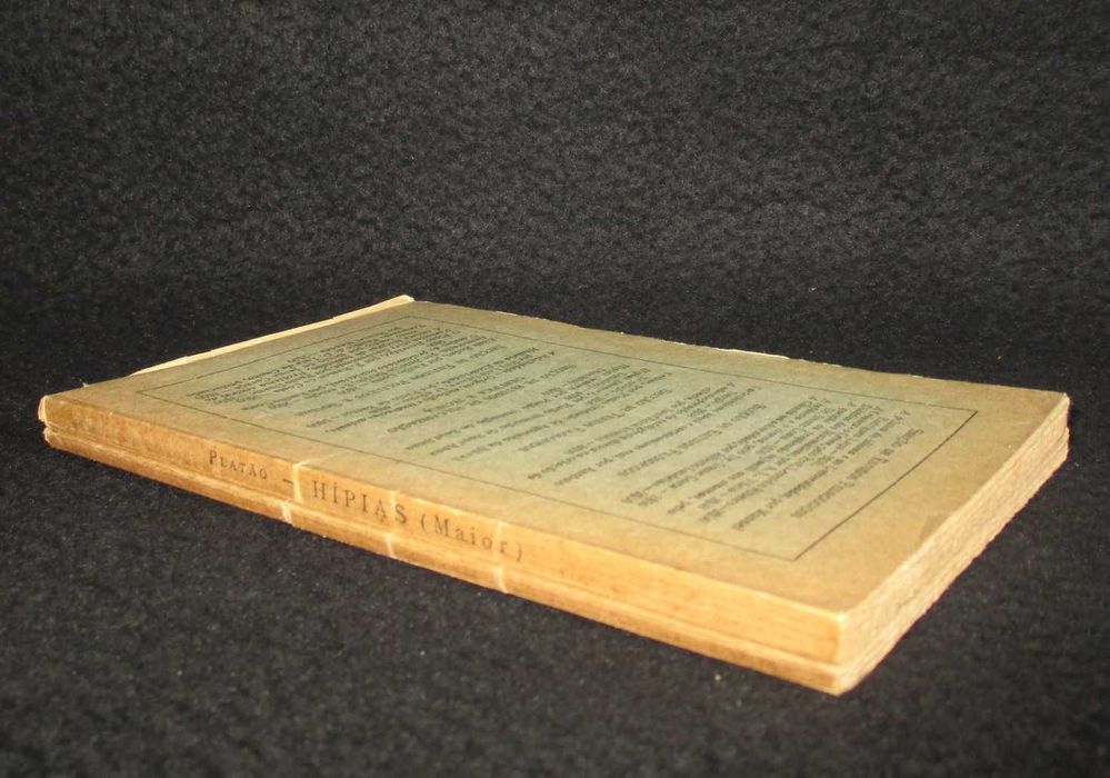 Livros Hípias Diálogo acerca da Beleza e da Mentira Platão 1945