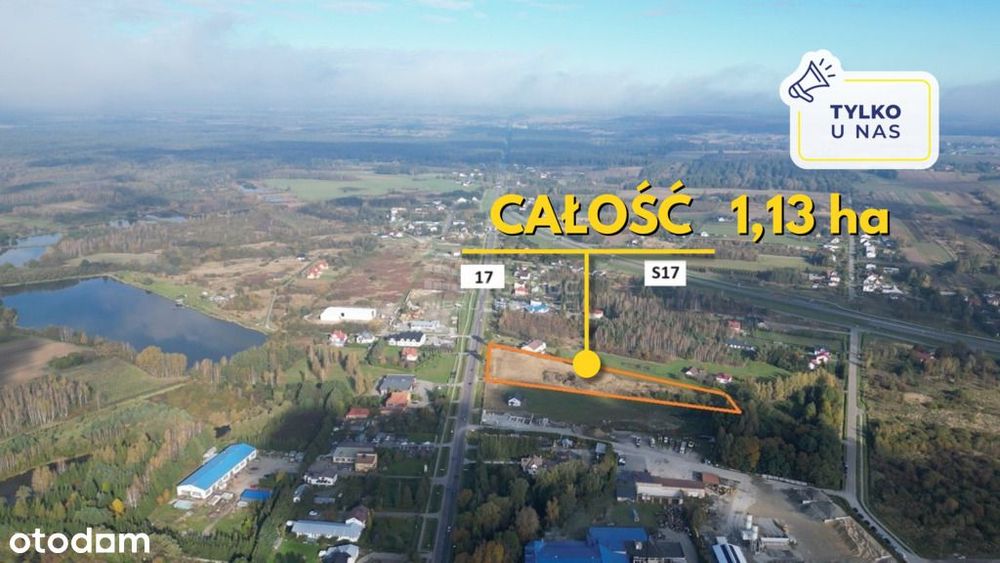 Działka komercyjna przy krajowej 17 i S17