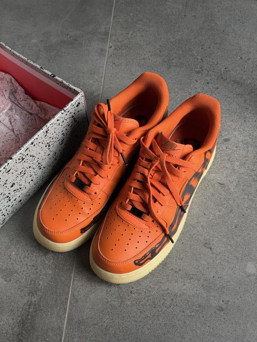 Nike air force 1 low skeleton orange