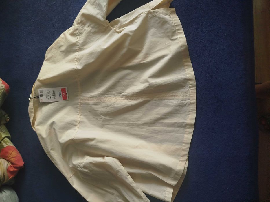 Блузка поплінова кольору вершкового масла Zara
