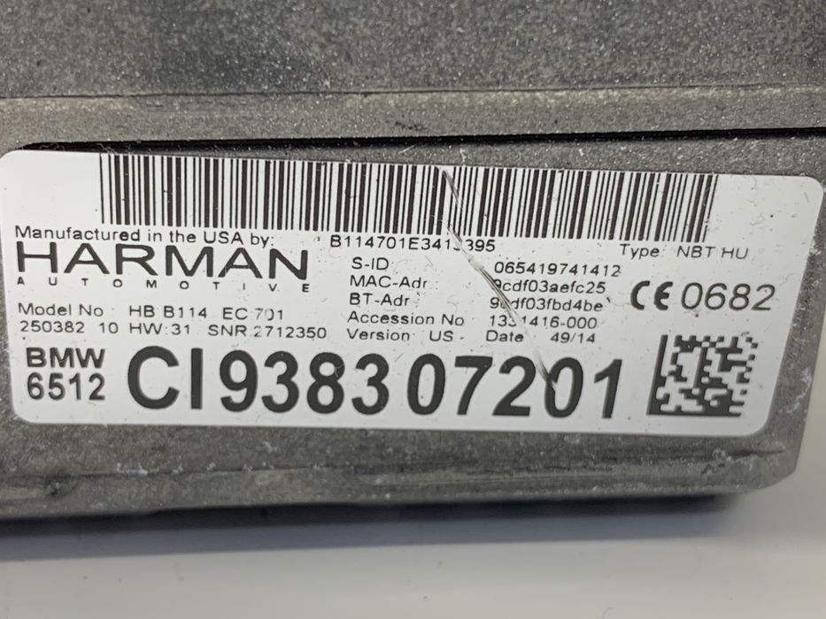 RADIO BMW F06 9383072 12-18 ODTWARZACZ MULTIMEDIA, STEREO