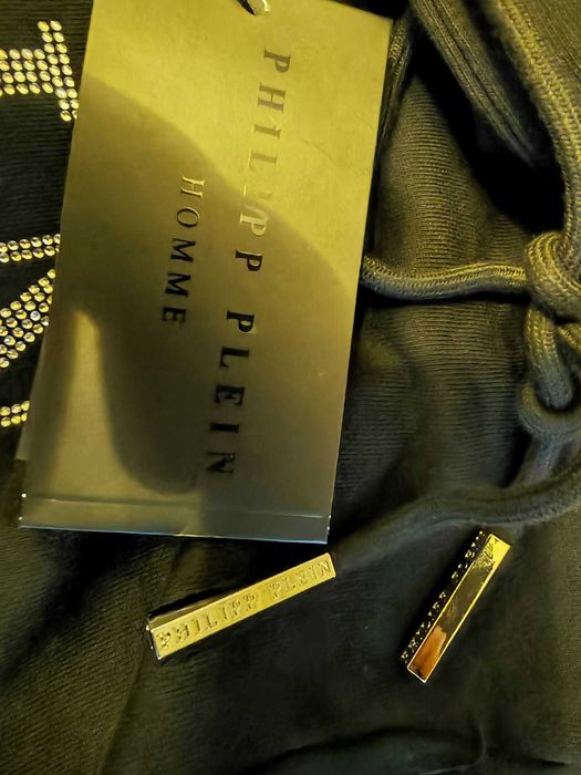 Czarną męską bluza z kapturem (hoodie) marki Philipp Plein XL