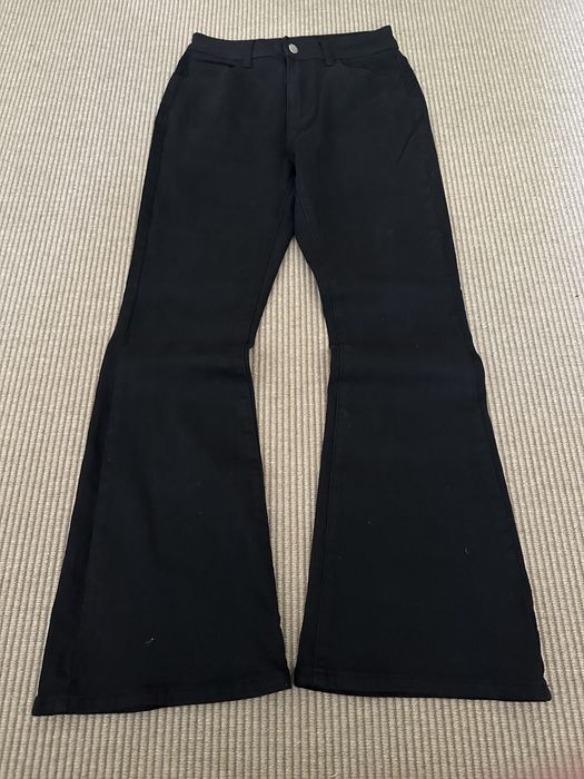 Чёрные клёш джинсы zara flared type bootcut archive