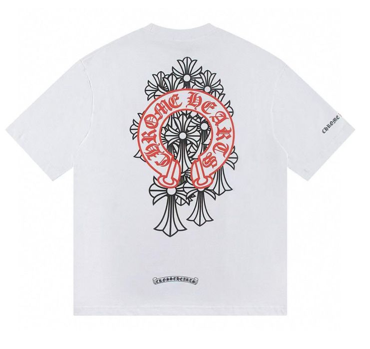 Футболки Chrome Hearts Logo унисекс Хром Хартс черная белая шорты