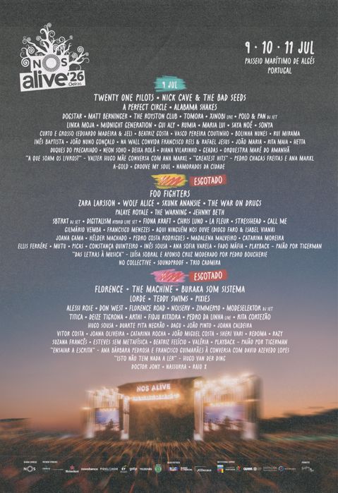 Passe NOS Alive 2026 dias 9 e 10