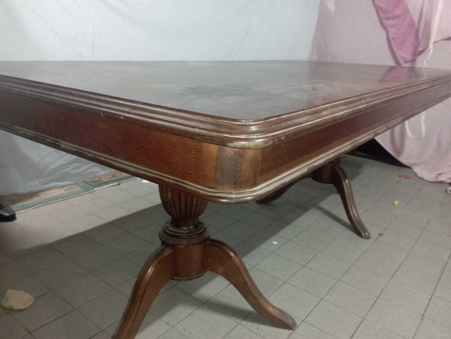 Mesa de Jantar madeira maciça 95x190cm + 6 cadeiras