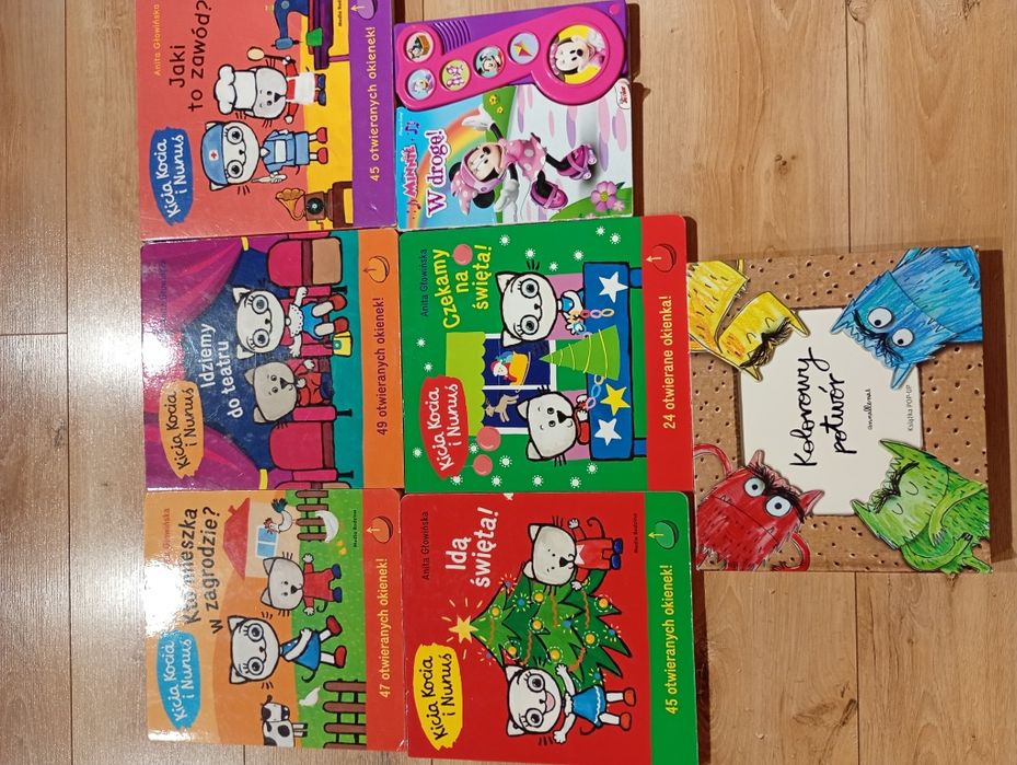 zestaw książek Kicia Kocia+ Kolorowy potwór+ Śpiewająca myszka Minnie
