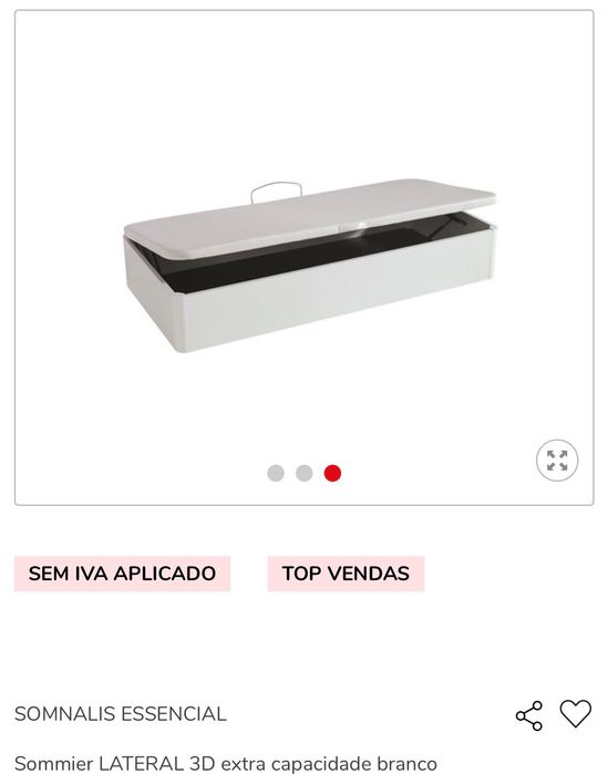 Cama Sommier(abertura lateral) + colchão 90X190 USADA por 8 meses