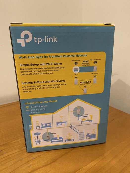Repetidor de rede TP Link AV600 Powerline WiFi Kit
