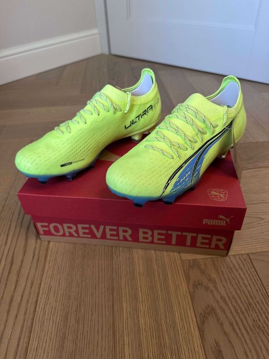 Nowe korki Puma Ultra Ultimate FG/AG żółte jaskrawe 38.5