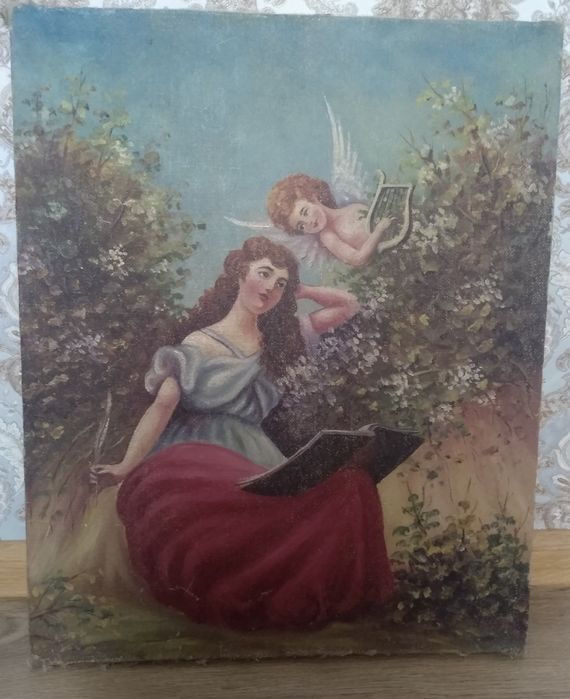 Стара картина виконана масляними фарбами