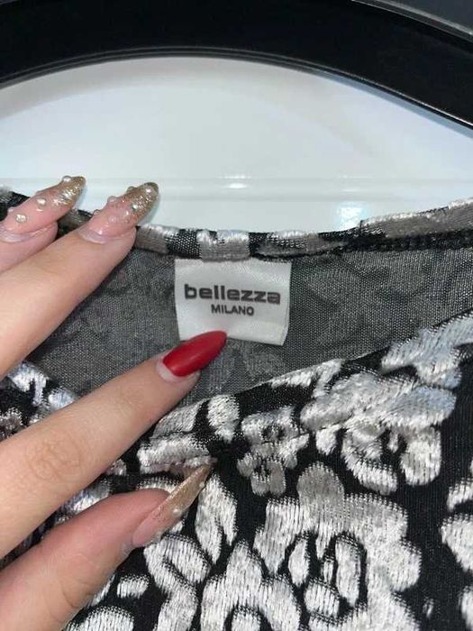 Błyszcząca bluzka z długim rękawem Bellaza