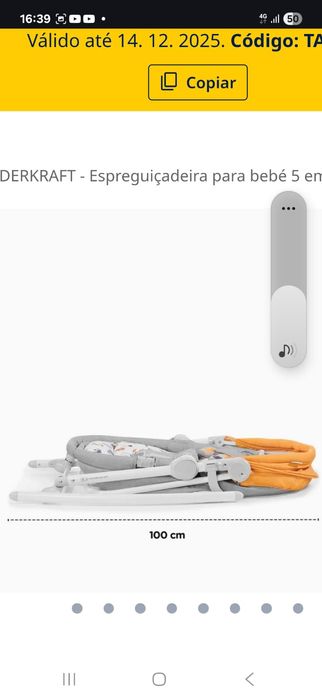 Kinderkraft espreguicadeira/berço para bebé