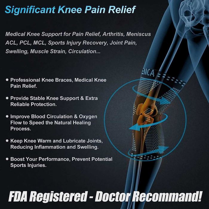 Nowa opaska na kolano / orteza / stabilizator NEENCA !R-3XL! A1392!