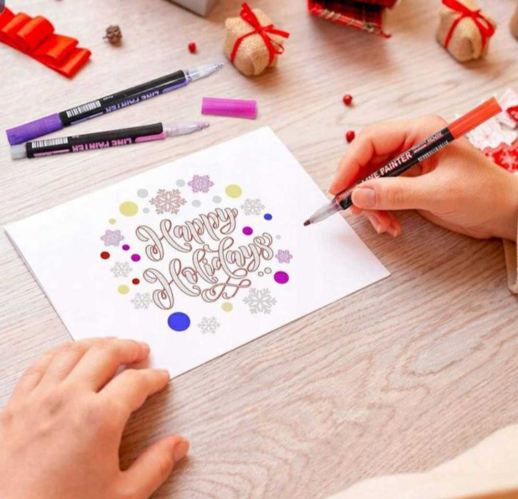 Mazaki Magic Markers Podwójna linia 12szt KOMPLET dla dzieci szkoły