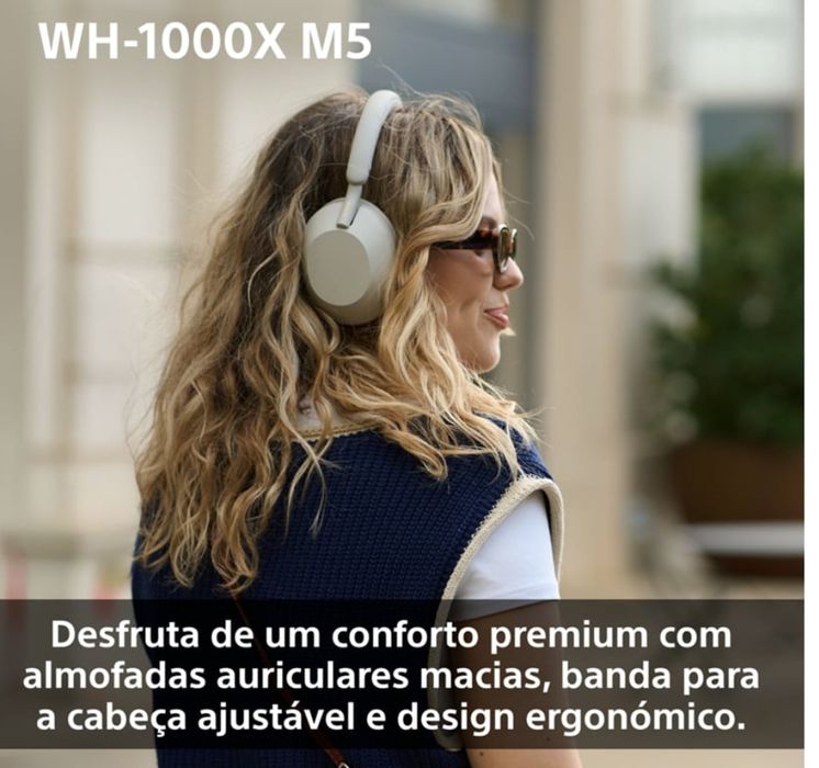 Auscultadores Bluetooth Sony WH1000XM5 (noise cancelling)