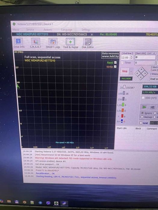 Жесткий диск WD Purple 4TB 64MB 5400rpm WD40PURZ 3.5 SMART !