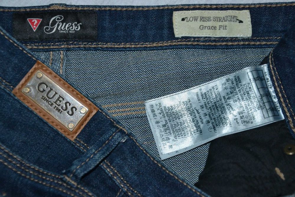 GUESS Low Rise Jeans Spodnie Damskie UK 30 Niski stan Super Stan