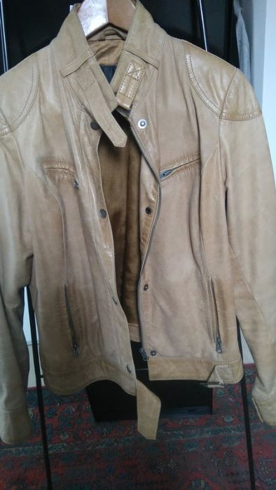 damska skórzana kurtka camel