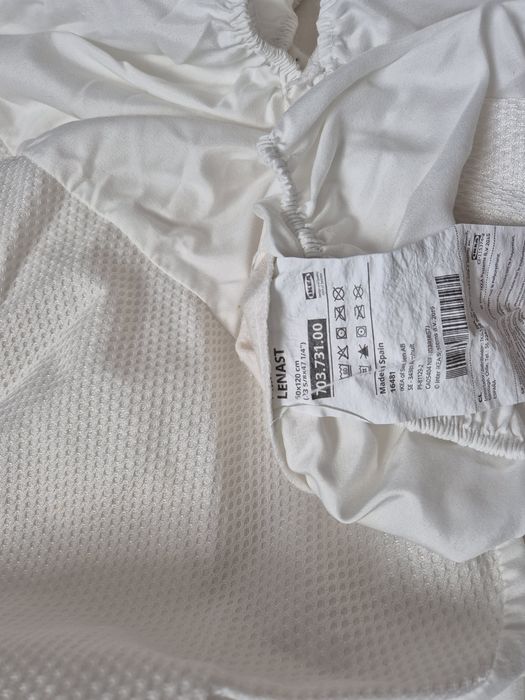 Wodoodporny ochraniacz na materac 120x60 Ikea Lenast + prześcieradło