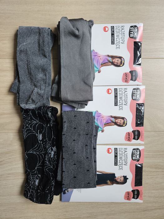 7 szt rajstopy rozm 152/158, stan bdb i nowe