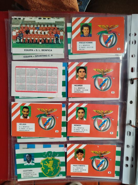 Álbum calendários futebol 1996